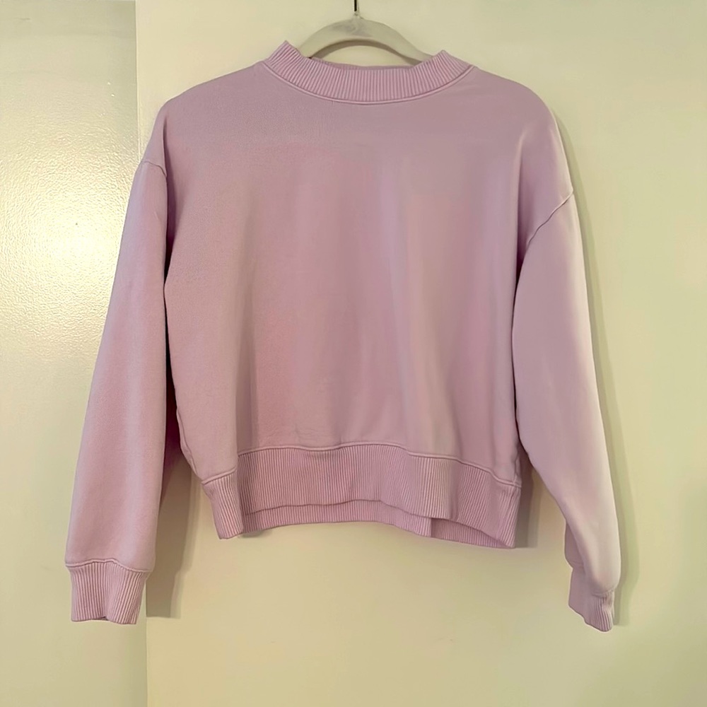 target’s “A New Day” lavender sweatshirt